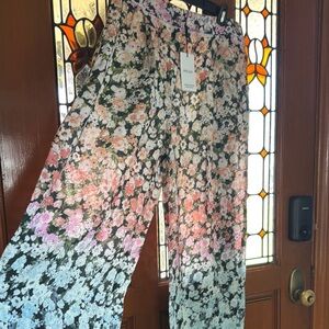 Floral Wild Leg Pants